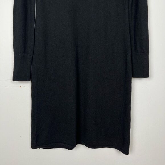 Chicos Black Wool Blend Minimalist Casual Academia Long Sleeve Turtleneck Dress - Picture 9 of 11
